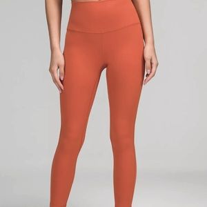 LULULEMON ALIGN HR PANT 25” INSEAM SZ 6 CANYON ORANGE